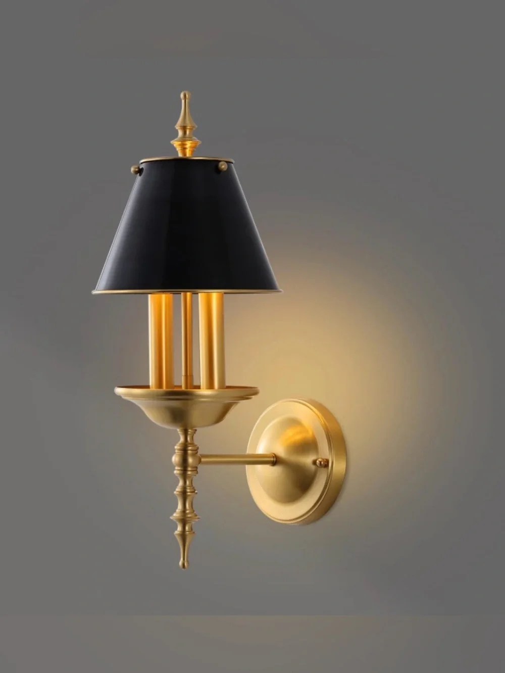 Elegant Black and Gold Wall Sconce - Designer Home Accent